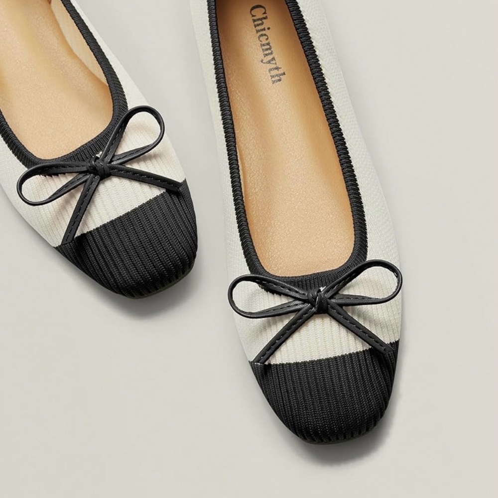 Black and Cream Flats - Picture 5 of 6